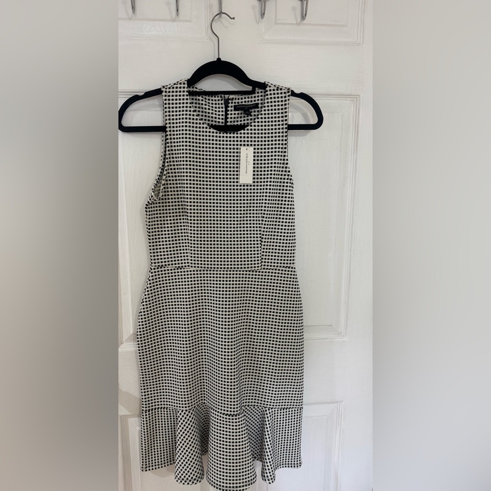 Banana republic size 4 dress Black and White Checkered Dress